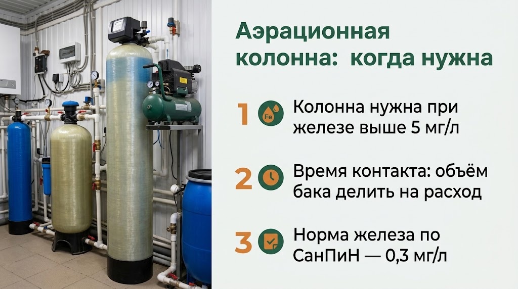 Аэрационная колонна: когда нужна