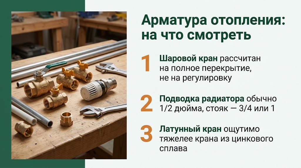Арматура отопления: на что смотреть