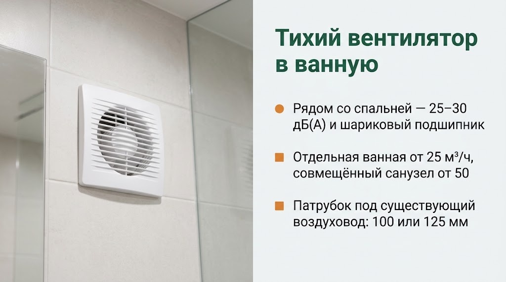 Тихий вентилятор в ванную