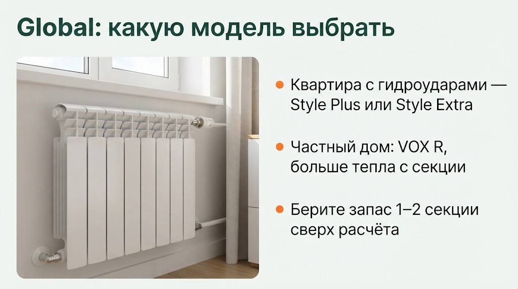 Global: какую модель выбрать