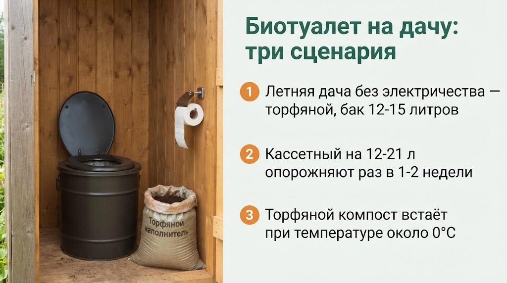 Биотуалет на дачу: три сценария