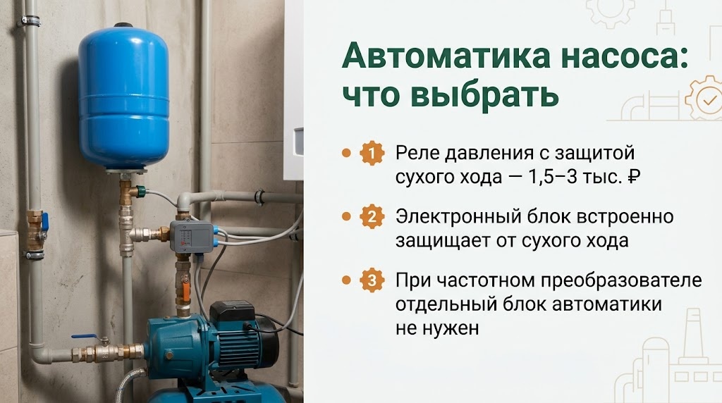 Автоматика насоса: что выбрать