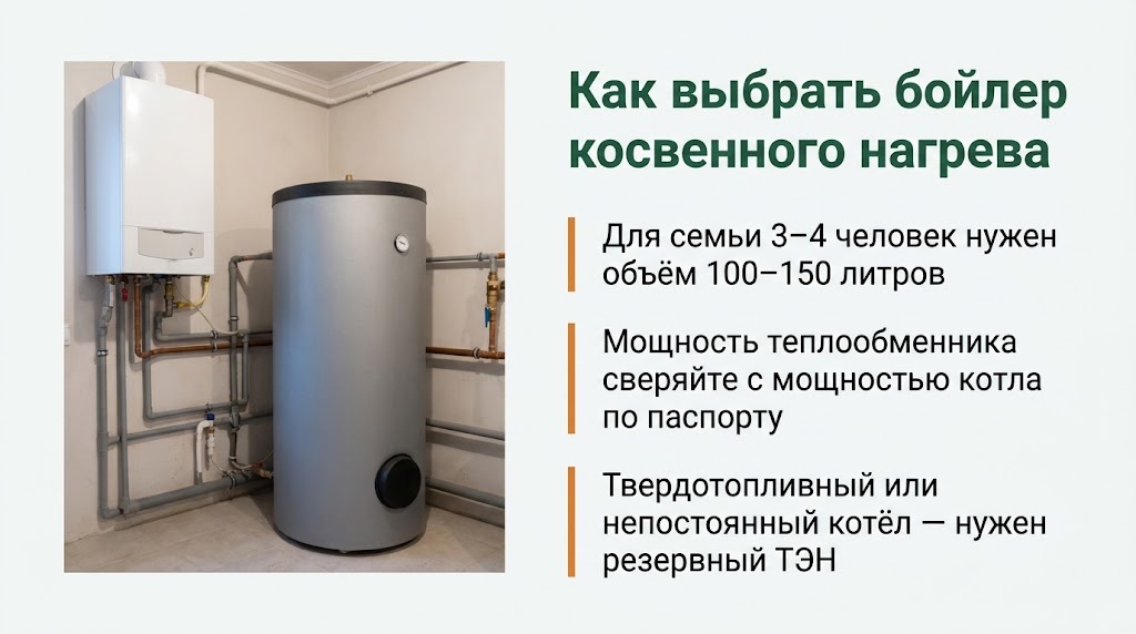 Как выбрать бойлер косвенного нагрева