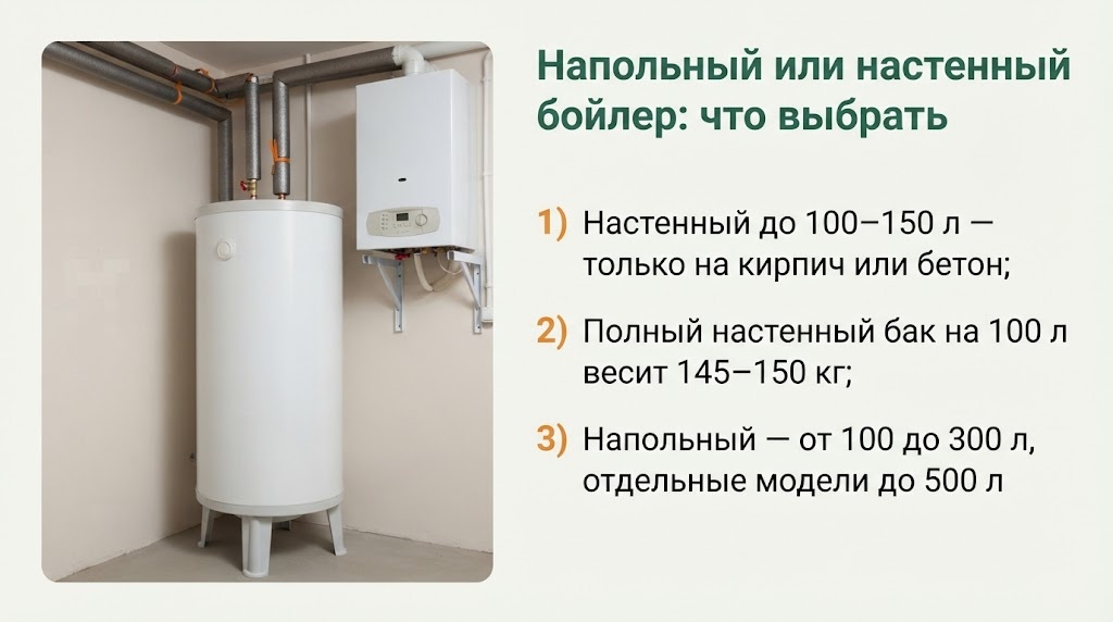 Напольный или настенный бойлер: что выбрать