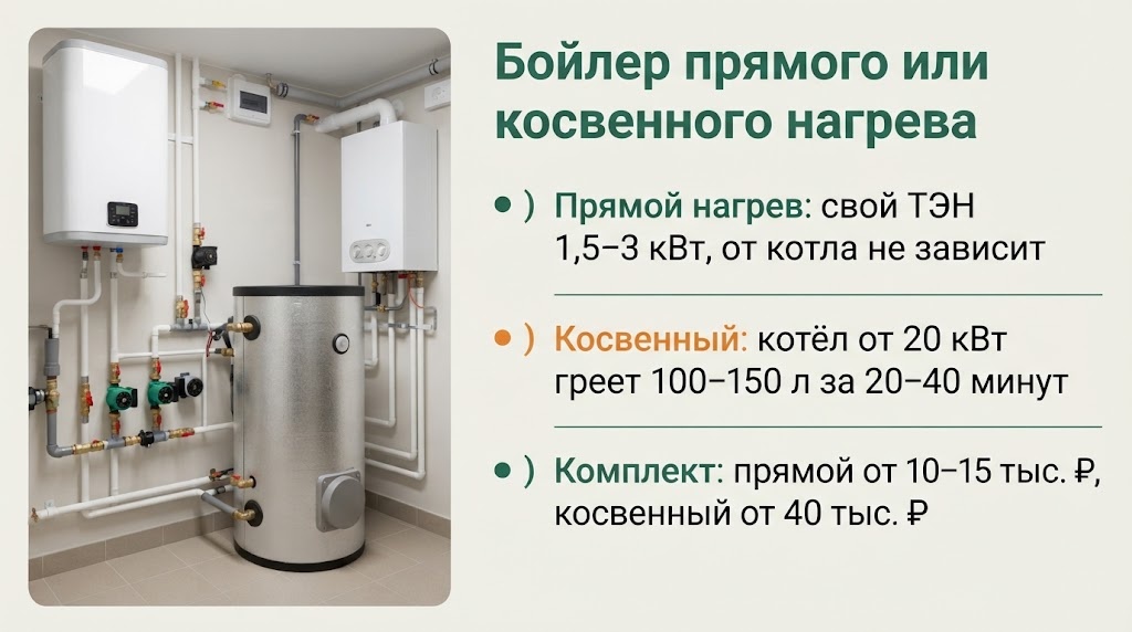 Бойлер прямого или косвенного нагрева