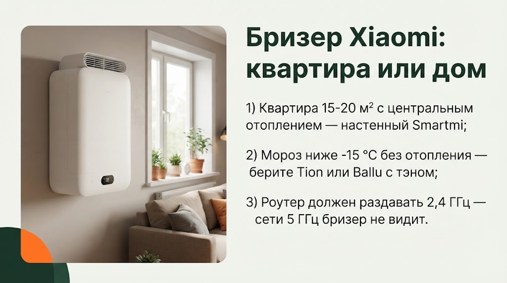 Бризер Xiaomi: квартира или дом