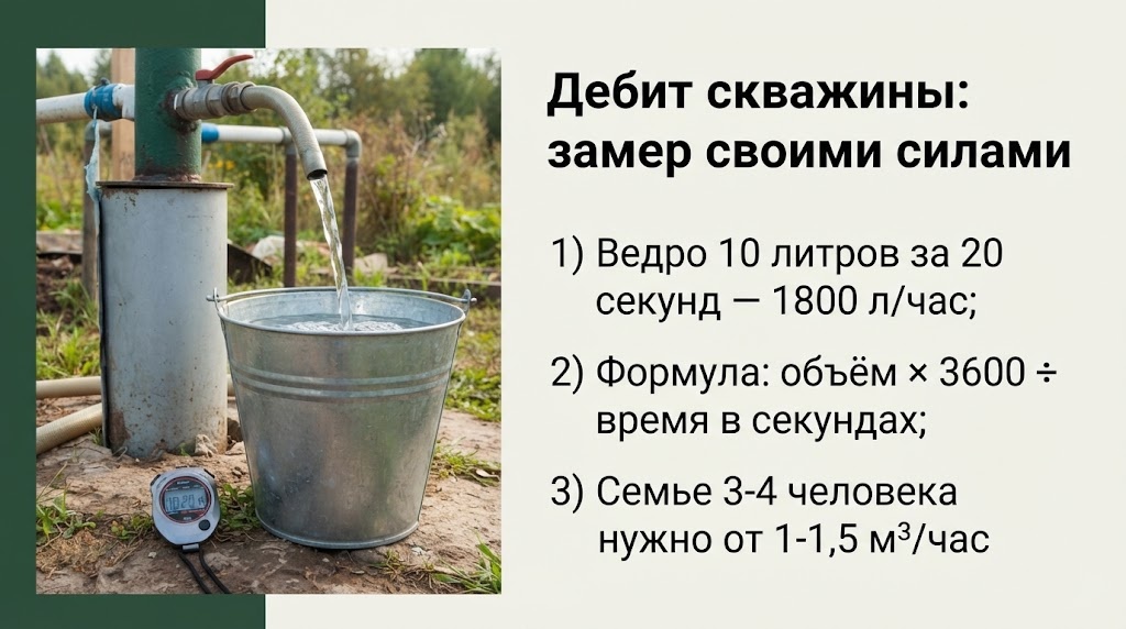 Дебит скважины: замер своими силами