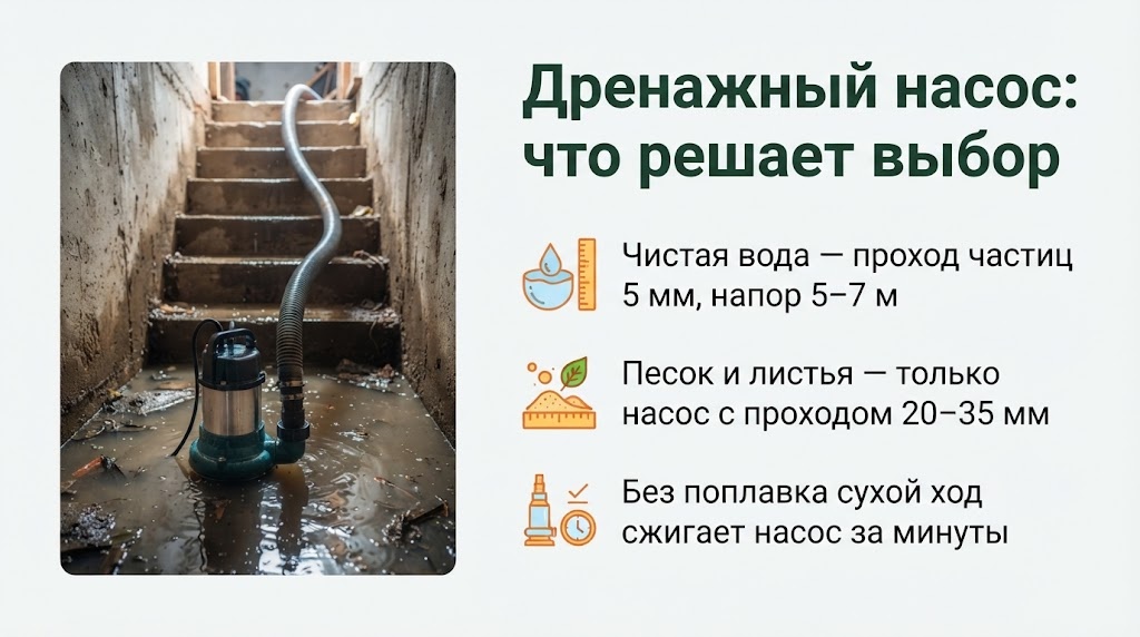 Дренажный насос: что решает выбор