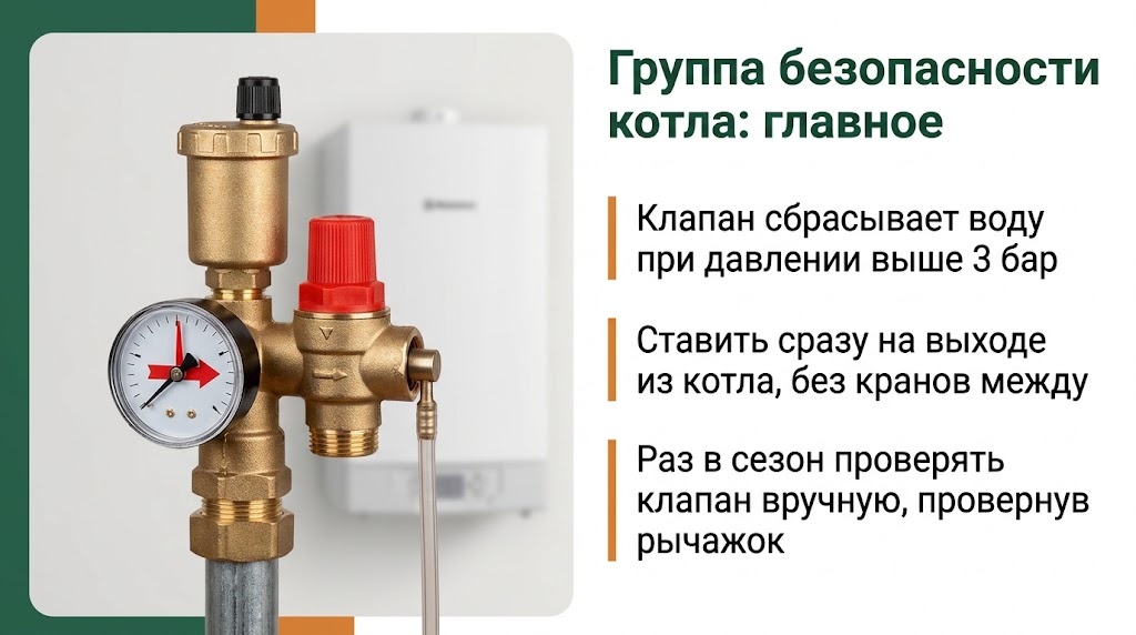 Группа безопасности котла: главное