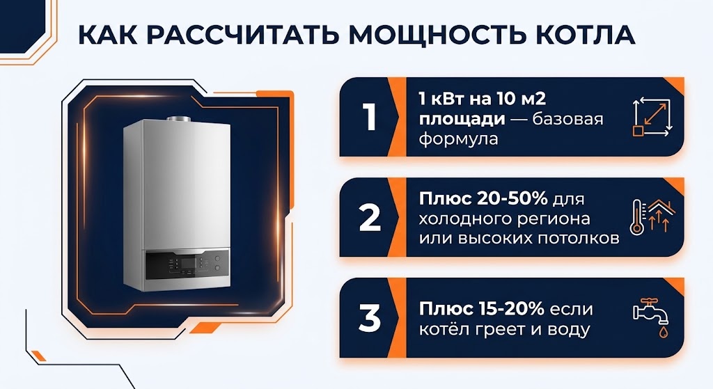 Как рассчитать мощность котла