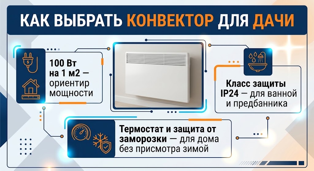Как выбрать конвектор для дачи