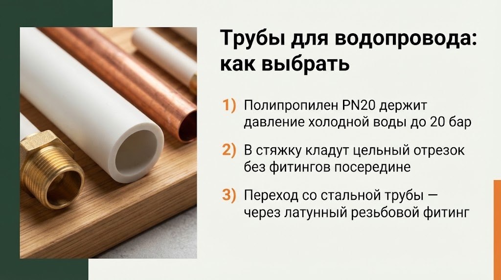 Трубы для водопровода: как выбрать