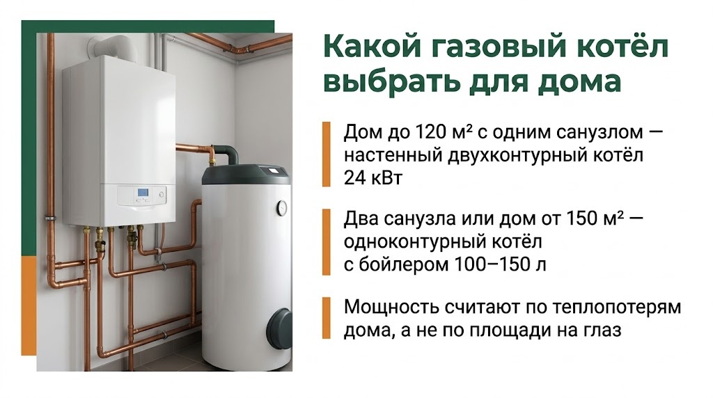 Какой газовый котёл выбрать для дома