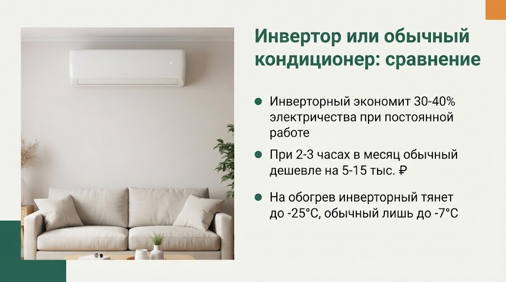 Инвертор или обычный кондиционер: сравнение