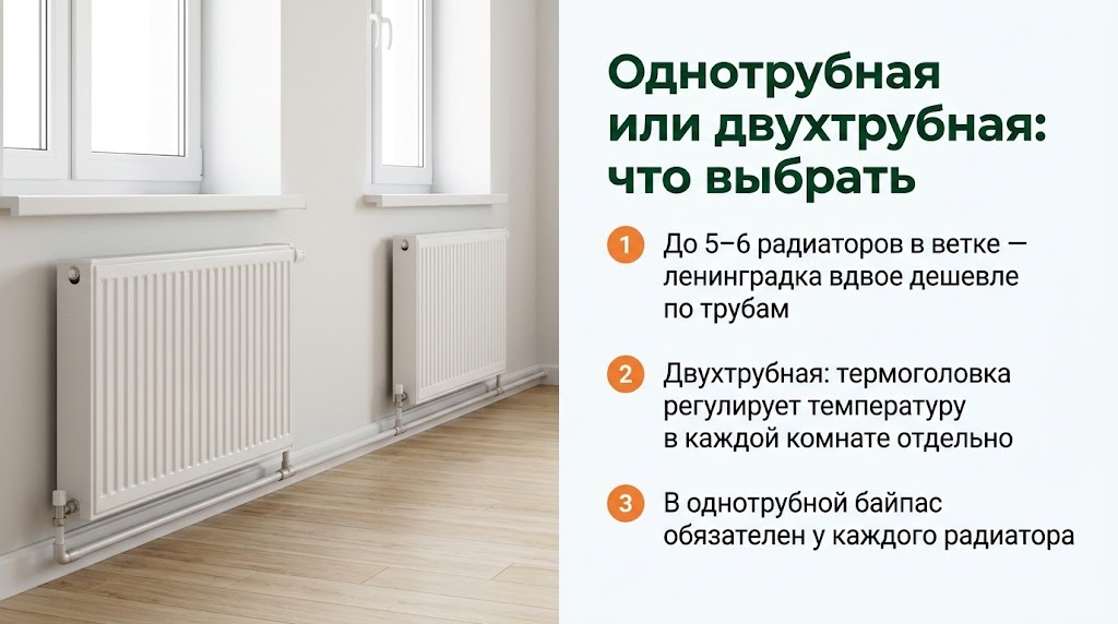 Однотрубная или двухтрубная: что выбрать
