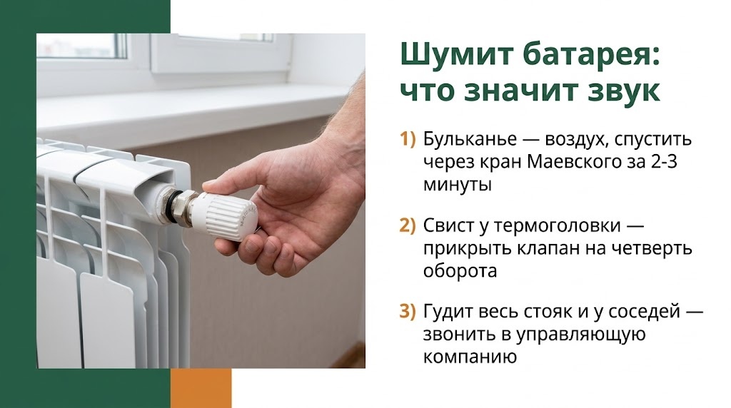 Шумит батарея: что значит звук