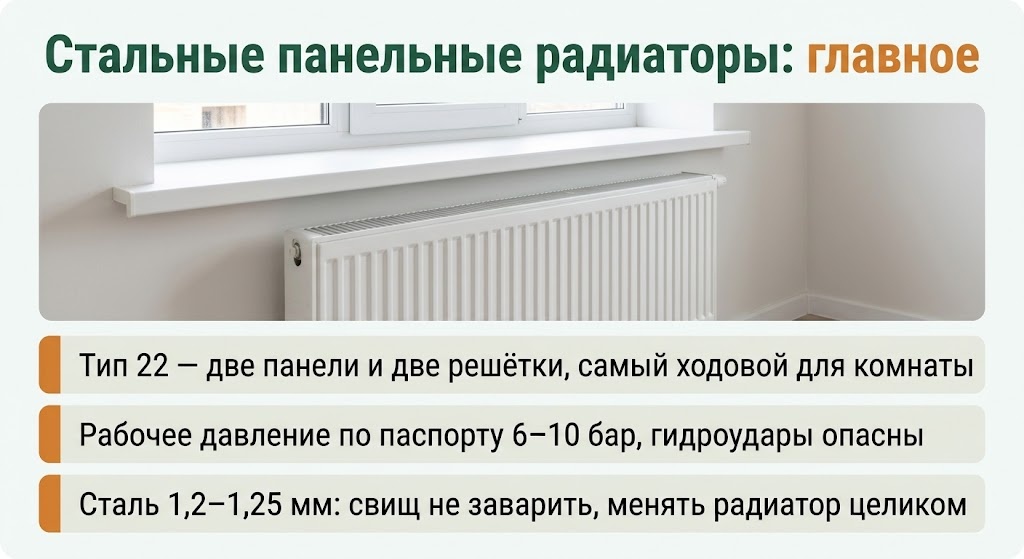 Стальные панельные радиаторы: главное